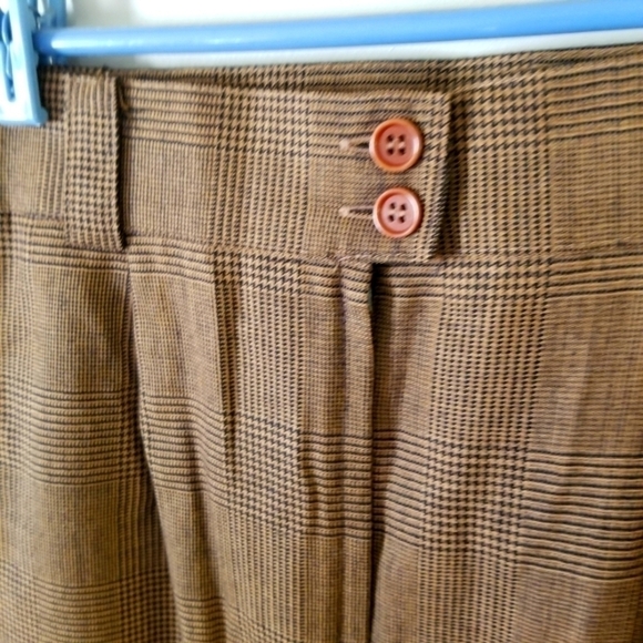 VINTAGE German Wool Pencil Plaid Skirt Size 38 Houndstooth Tweed Prep - Picture 9 of 10